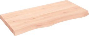 vidaXL kezeletlen tömör tölgyfa fali polc 100x50x(2-6) cm