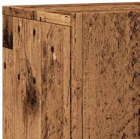 antik fa színű falra szerelhető TV-szekrény 100 x 30 x 41 cm