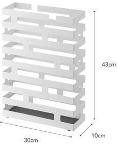 Brick fehér esernyőtartó, szélesség 30 cm - YAMAZAKI