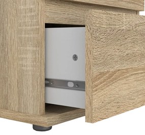 Natúr színű magas komód tölgyfa dekorral 40x107 cm Nova – Tvilum