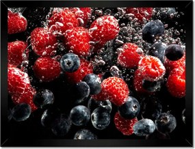 Poszterek keretben 40x30 Áfonya és málna víz