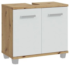 VENOM fürdőszobaszekrény fehér/artisan tölgy