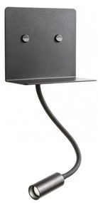 Redo 01-3211 - LED fali lámpa MOKA LED/6W + LED/3W/230V CRI90 fekete