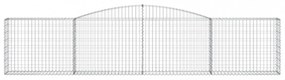 vidaXL 9 db íves horganyzott vas gabion kosár 400x30x80/100 cm