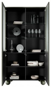 Sonatia II két ajtós vitrin - 100 cm - olajbogyó színű