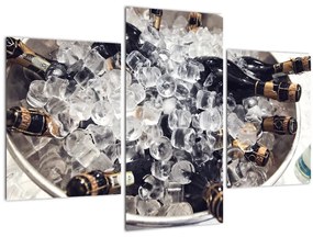 Kép - pezsgő a jégben (90x60 cm)