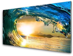 Üvegkép falra Hullám Nature Sea West 125x50 cm