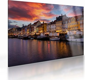Üveg kép - Nyhavn, Koppenhága (70x50 cm)