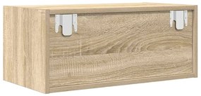2 db sonoma tölgy színű szerelt fa TV-szekrény 60x31x25,5 cm