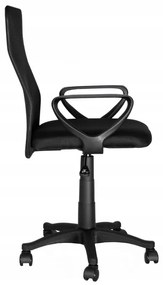 Állítható magasságú, hálós háttámlás, gurulós irodai szék, fekete