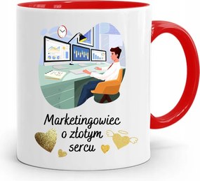 Marketingeseknek Marketing Bögre Piros Ajándék fényképes nyomtatással