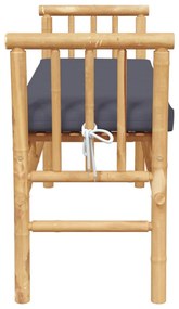 Kerti pad párnával, 110 cm Bambusz