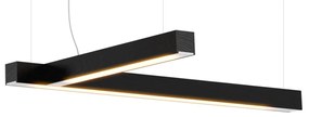 FĂŒggesztĂ©k LED40 L alakĂș, többfĂ©le vĂĄltozatban - TUNTO Modell: tölgy, feketĂ©re pĂĄcolt
