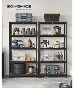 SONGMICS acél polcrendszer 2 db-os, 180x90x40 cm, fekete