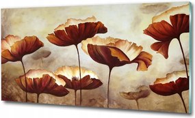 Fotó üvegkép Levelek a vízen 125x50