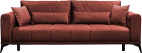 Szétnyitható kanapé, terrakotta, GRACE BIG SOFA