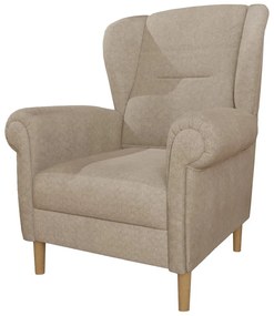 Világosbarna füles fotel Swan – Ropez