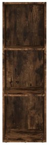 füstös tölgy színű szerelt fa könyv-/TV-szekrény 36x30x114 cm
