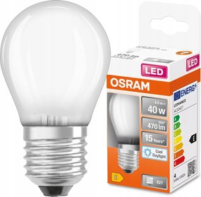 Led izzó E27 Golyó 4W 40W 6500K Filament Osram