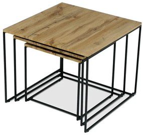 Dohányzóasztal 60×60 cm, MDF, Vad Tölgy. AF-3008 OAK