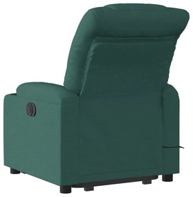 vidaXL sötétzöld szövet dönthető masszázs- és állófotel