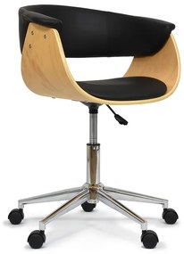 Elegáns fából készült irodai szék Denver Contract Point bőrrel