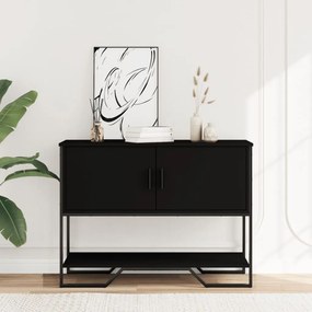 fekete szerelt fa tálalóasztal 100 x 35 x 74,5 cm