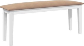 vidaXL fehér tömörfa gumiból pad 110 cm