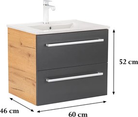 Vario Clam 60 alsó szekrény mosdóval