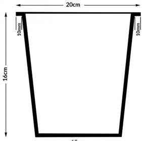 Casaria® Virágcserép - 95 x 27 x 60 cm - barna