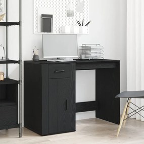 Íróasztal Fekete Tölgy 100x49x75 cm Műszaki Fa