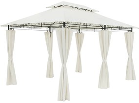 Casaria® Kerti pavilon Topas 4x3 - krém