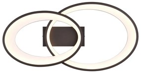 Fekete-fehér LED mennyezeti lámpa 30x57 cm Malaga – Trio