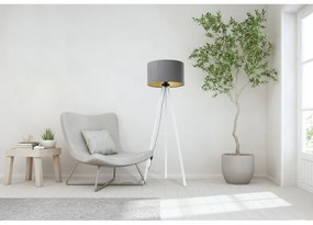 Állólámpa STANDART 1xE27/60W/230V szürke/fehér