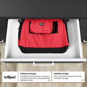 Leopet® Szállító box kutyáknak XXL 91 x 63 x 63 cm piros