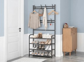 Fogas cipőtartóval CLOTHORY 80x152 cm, fekete