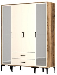 Ruhásszekrény Kiara RTR (dió + krém). 1088538