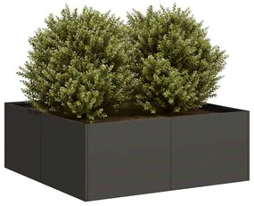 ültetvény fekete 80x80x30 cm acél