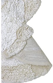 Világosszürke mosható kézi szövésű pamut gyerek szőnyeg 130x135 cm Bunny – Lorena Canals