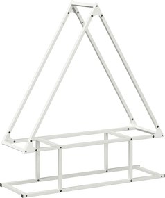 vidaXL fehér hidegen hengerelt acél tűzifatároló 80x25x90 cm