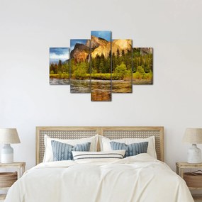 Kép - Sziklák a tónál (150x105 cm)
