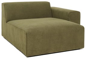 Sting zöld kordbársony kanapé modul, jobb oldali - Scandic