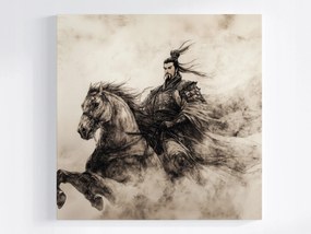 Poszter Japán Ázsia Harcos Szamuráj Hős Ló 80x80