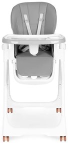 Etetőszék állítható magasság eco-bőr pántok dupla tálca sötétszürke