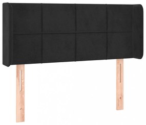 fekete bársony LED-es fejtámla 83 x 16 x 78/88 cm