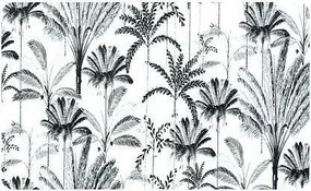 Diatomit szőnyeg 45x75 cm fehér pálmafák