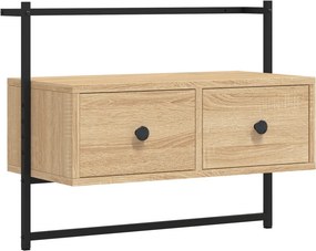 vidaXL sonoma tölgy szerelt fa fali TV szekrény 60,5x30x51 cm