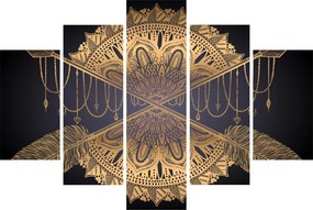 Kép - Arany mandala nyilakkal (150x105 cm)