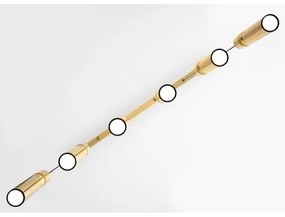 Jupiter 2011 - Csillár zsinóron ALAS 6xGU10/10W/230V arany