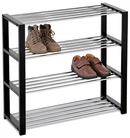 Modern, 4 rafturi pantofi de stocare negru 83168-14